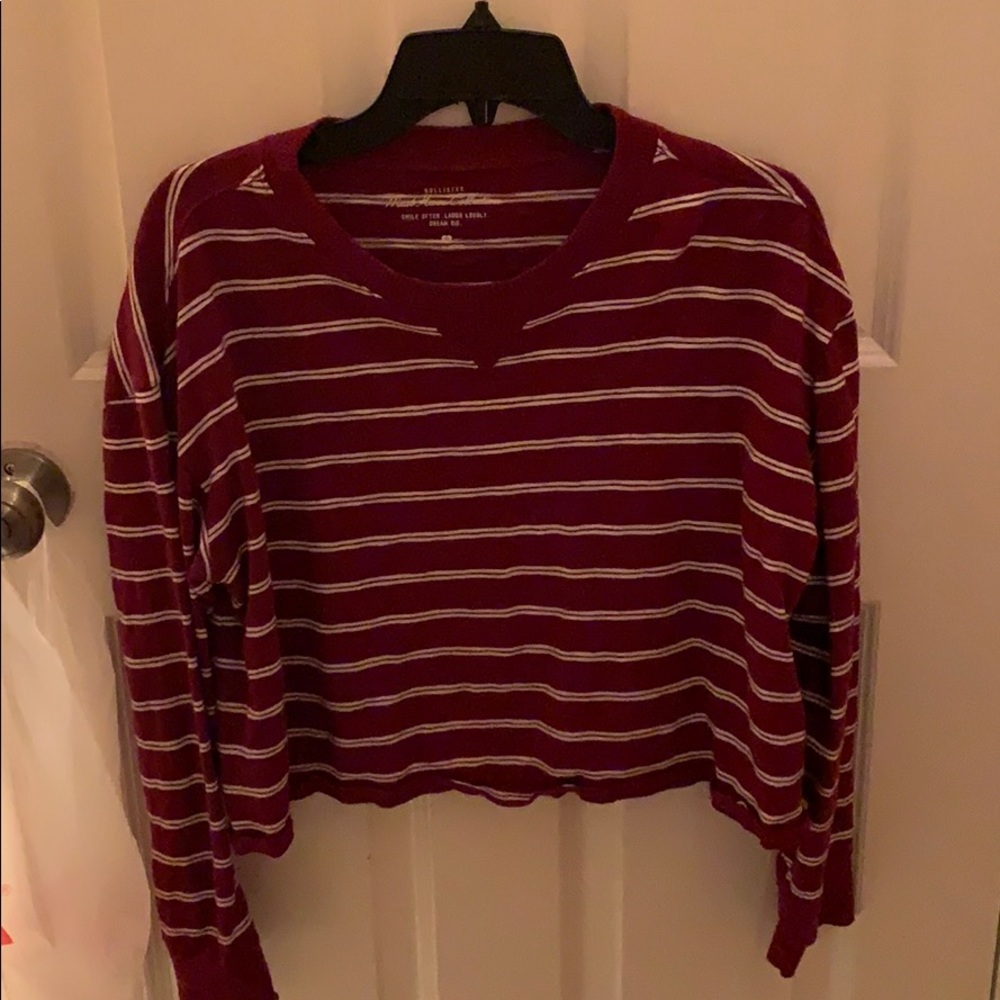 Hollister long sleeve crop top